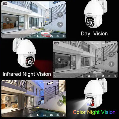1296P Two-Way Audio 3 Light Modes AP Hotspot Humanoid Tracking WIFI Indoor Outdoor Security Camera