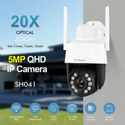 355 Degree 5MP 20X Color Night Vision Waterproof Security Camera Straight Level CCTV Network PTZ Camera