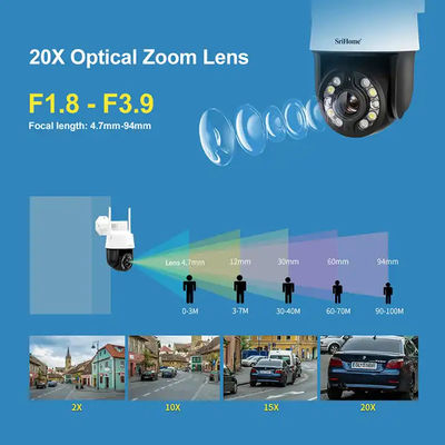 355 Degree 5MP 20X Color Night Vision Waterproof Security Camera Straight Level CCTV Network PTZ Camera