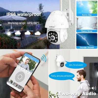 Color Night Vision Waterproof SriHome SH039B Security Camera Systems Wireless Outdoor H.264 IR 20m Ptz Camera