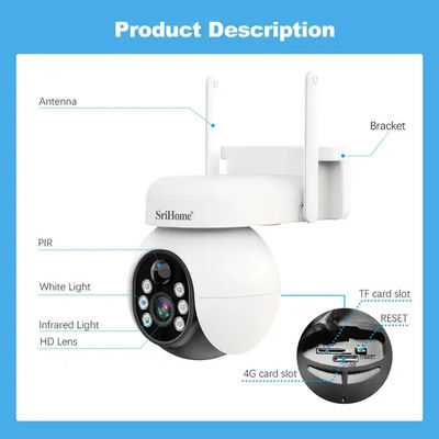 4G Smart PIR Human Tracking 2-Way Audio PTZ Camera With Waterproof IP 65 Security Solar Network Home Camera 2023