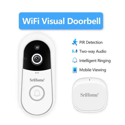 Two-Way Audio Smart Ringtone Reminder PIR Remote Monitoring Doorbell Battery Wireless Camera