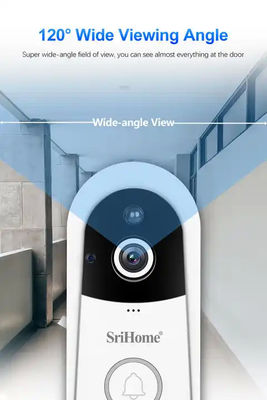 4MP Wireless Smart Ringtone Reminder PIR Remote Monitoring Doorbell Battery Surveillance Camera