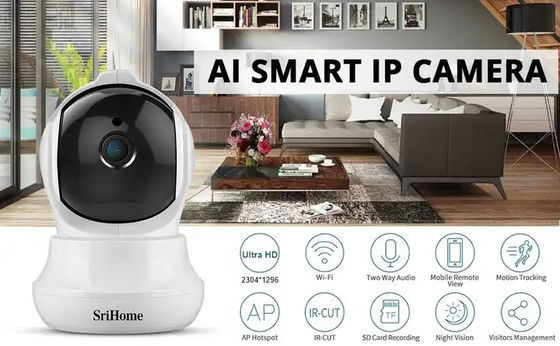 Indoor Security Phone Push Alarm Notification Network Camera Built-In Micro Two Ways Audio PTZ Camera