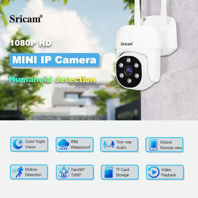 Full-Color Night Vision Two-Way Audio Camera 1080P 355 Outdoor Waterproof Security IP Camera