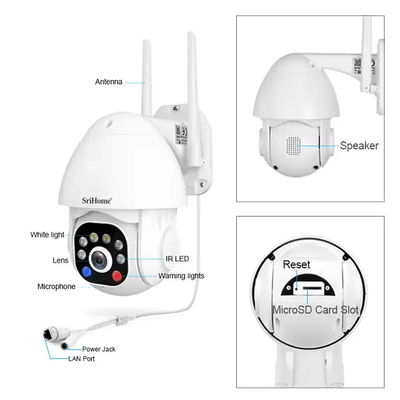 Color Night Vision Waterproof Security Camera Systems Wireless Outdoor Sound And Light Alarm Ip Camera 3mp