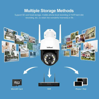PTZ HD 1296P 5MP Outdoor Dome CCTV IP Camera Night Vision IR 40M Wifi IP Network Dome Camera