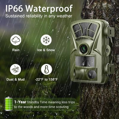 WiFi Trail Camera 20MP 4K Hunting Camera 0.2s Triggering Time Motion Sensor Infrared Night Vision Camera
