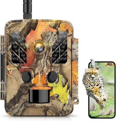 36MP 4G Cellular Wild Game Trail Camera Traps With No Glow Wide Angel Lens For Hunting