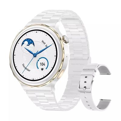 HK43 Smartwatch Double Straps Wireless Charging Bt Calling Custom Dial Female Physiological Cycle Women Smart Watch