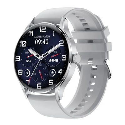 Smart Watch HD Display Stainless Steel Body BT Call Voice Assistant Round Smartwatch For Men Women