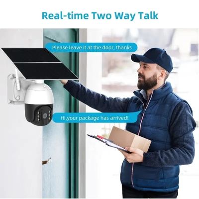 24 Hours Recording 20W 30000mAh Solar Camera Foldable Solar Panel 4G SIM Card 4G Solar PTZ Camera