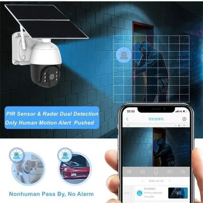 24 Hours Recording 20W 30000mAh Solar Camera Foldable Solar Panel 4G SIM Card 4G Solar PTZ Camera