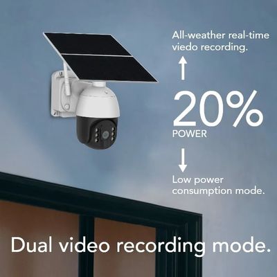 Outdoor Wireless PIR Low Consumption 2 Way Audio 4G 20w Solar Panel Battery Power Cctv Surveillance Camera
