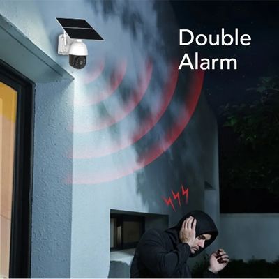 Outdoor Wireless PIR Low Consumption 2 Way Audio 4G 20w Solar Panel Battery Power Cctv Surveillance Camera