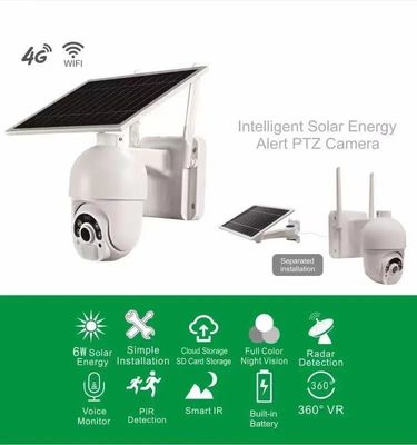 Waterproof Home Solar CCTV Camera With Sim Card 1080P Wireless Security Alarm System