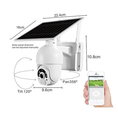 Waterproof Home Solar CCTV Camera With Sim Card 1080P Wireless Security Alarm System