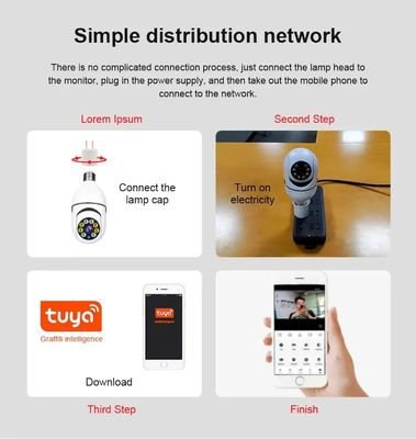 Night Version Motion Detection Camera Security Home 3MP Tuya wireless light bulb camera