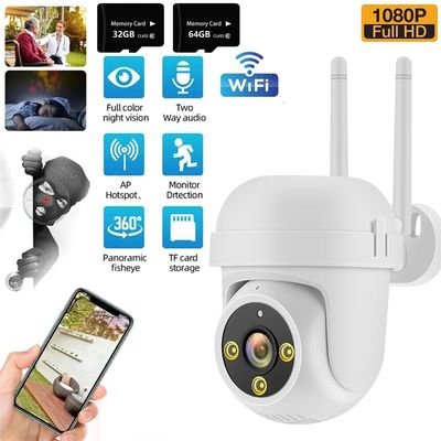 Waterproof WiFi Support 128 Memory Card CCTV Security IP Camera Outdoor Dual Lens Network Camera