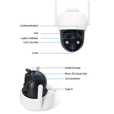 3MP Wifi Solar Camera 4MP Wireless Surveillance IP Camera With 9000mah Recharge Battery Security Video Camera Outdoor