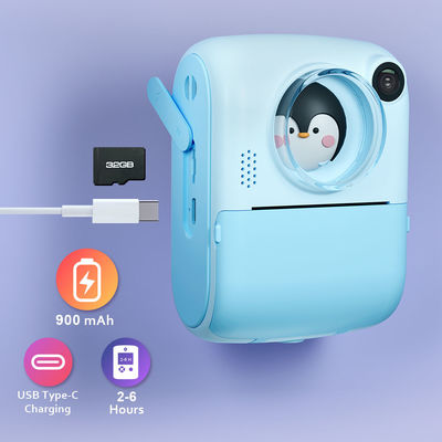 Multilingual ABS Kids Digital Cameras Dual Lens Instant Print