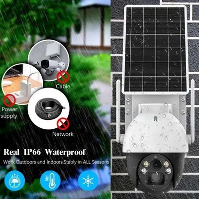 3G 4G LTE Solar Panel Security Camera 4MP Wireless For Outdoor