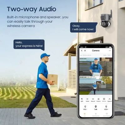 Outdoor Indoor CCTV Security Camera Panoramic With 4MP Floodlight