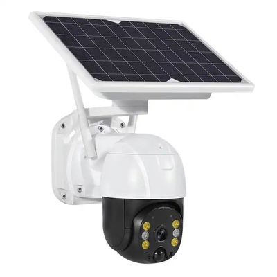 SD Card Solar Powered PTZ Camera , Outdoor 4G Security Camera With Solar Panel