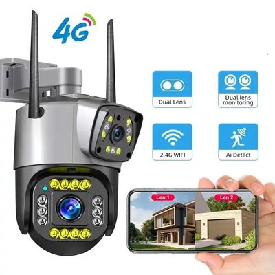 4MP 4G Cctv Security Ip Camera Outdoor Dual Lens Network Camera
