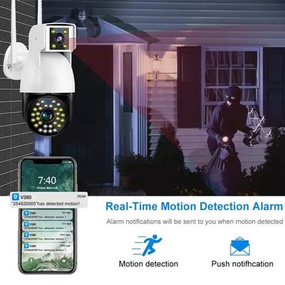Outdoor Wifi Wireless Camera System 4MP 4G CCTV Security Video Dual Lens  IP Network PTZ