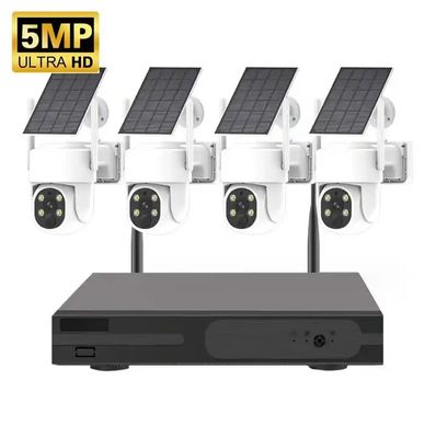 4CH WIFI Security Camera System Wireless Cctv Wifi Solar Nvr 4MP Solar IP Battery