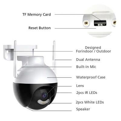 IP66 WiFi Wireless Camera System Ultra HD PTZ Waterproof IP Camera