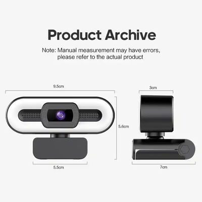 HD 1080P 2K 4K Webcam Auto Focus Fill Light Web Camera With Microphone Live Broadcast USB Computer PC Web Cam