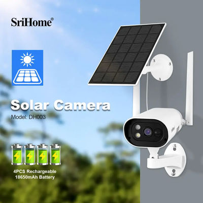 4MP WIfi HD Outdoor Solar Security Battery Camera Waterproof IP66 With PIR 2-Way Audio Full Color Infrared Night Vision