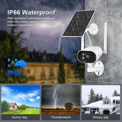 4MP WIfi HD Outdoor Solar Security Battery Camera Waterproof IP66 With PIR 2-Way Audio Full Color Infrared Night Vision