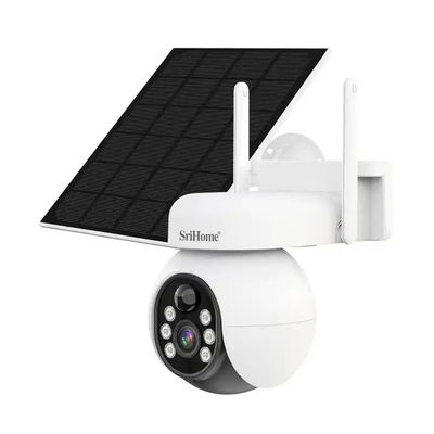 4G 4MP Outdoor Camera With Sim Card Waterproof IP65 Solar PIR Human Detection PTZ Floodlight Camera