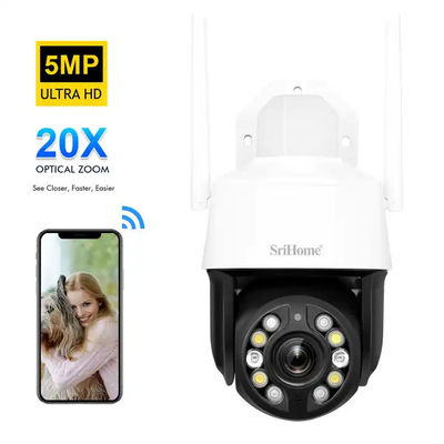 SriHome 20x Optical Zoom Two-Way Audio Dual-Band Wi-Fiindoor Outdoor CCTV Home Safety Security IP Camera