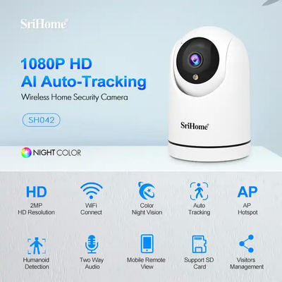 Indoor Home Security Support Night Vision 2MP Camera Support Two-Way Audio 128 GB CCTV Network Camera
