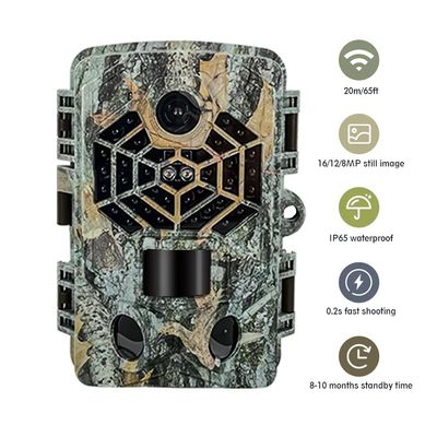 Outdoor Action Scope Hunting Camera 32MP 4K Motion Activated Night Vision Trail Camera Wireless Alarm Cam