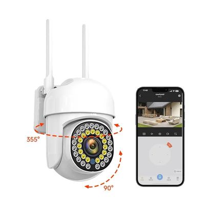 Full HD 1080P เครื่องตรวจจับไร้สาย IP กล้องรักษาความปลอดภัย Dome กล้องตรวจจับมนุษย์ Cctv กล้อง Wifi