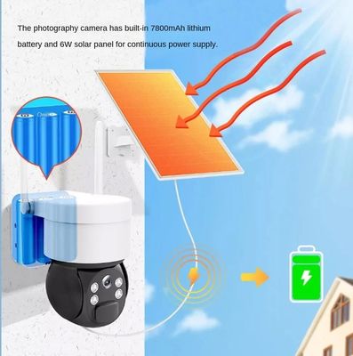 Colorful Night Vision 3MP Solar Powered CCTV Wireless Camera Outdoor IP66 Waterproof Solar WiFi IP PTZ Camera