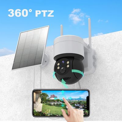 Solar Security Camera Outdoor Wifi Ptz Camera With Solar Panel Wireless IP CCTV 7800mA Rechargeable Battery